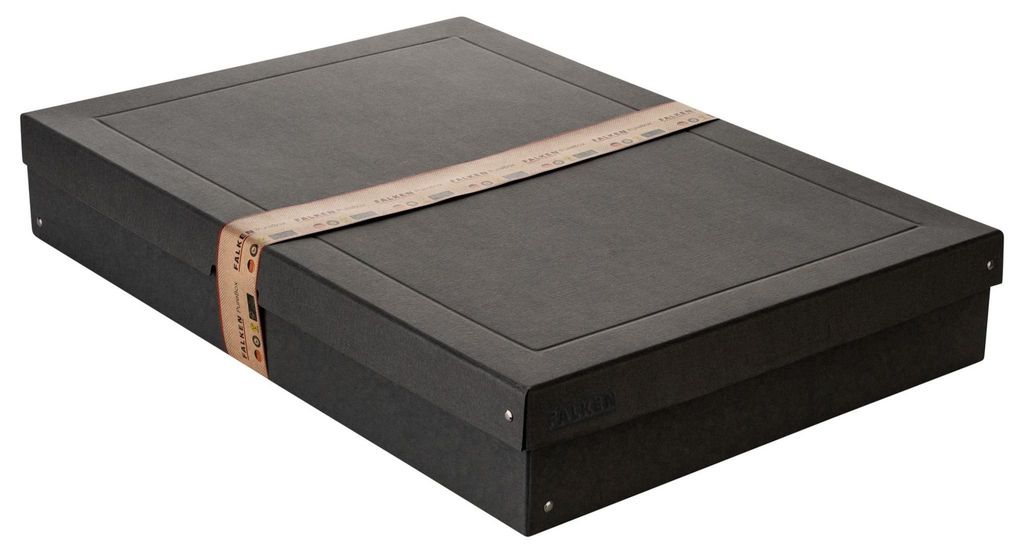 Boîte de rangement noire, format A2, 62 x 44 x 10 cm, avec Image du produit 