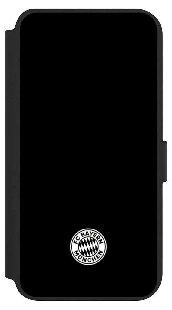 NIVOCASE Klapphülle für Samsung Galaxy S23+ Handyhülle aus Kunst Leder NIVOflip schwarz FC Bayern München FCB Offizielles Lizenzprodukt