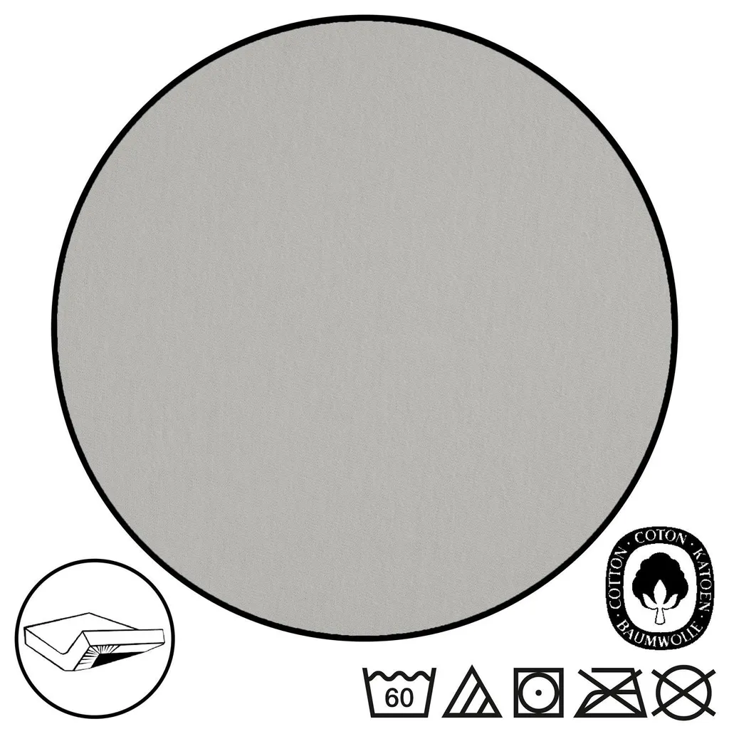 CloudComfort Basic: 4 Lenzuola Jersey Grigio Argento 180x190-200x200 - 6
