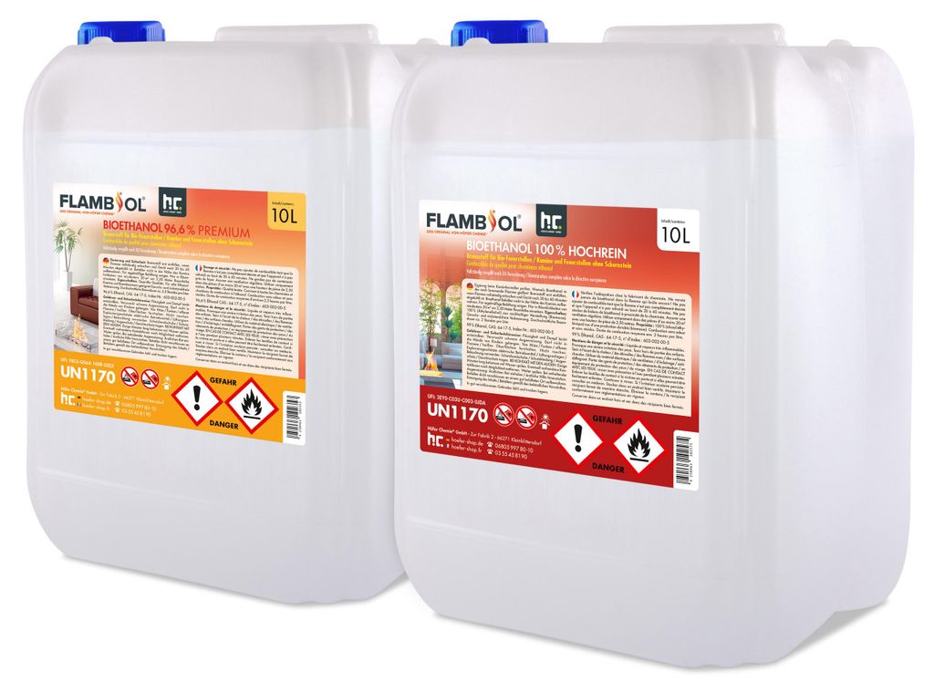 2 x 10 L Probierset FLAMBIOL® Bioethanol Produktbild 