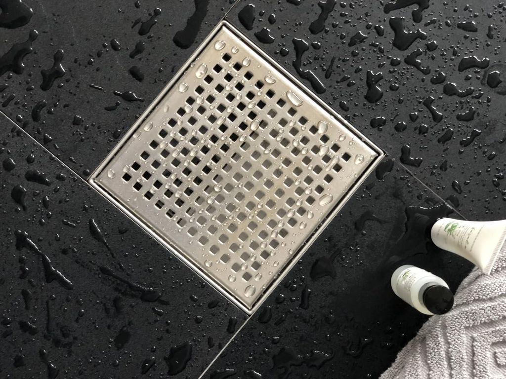 sanicomfort Bodenablauf quadratisch, 150x150 mm, mit Produktbild 