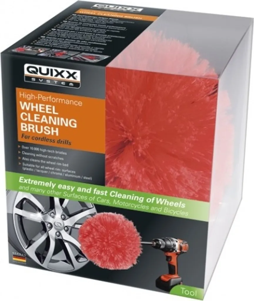 Brosse de nettoyage Quixx pour jantes de voiture et roues en alliage