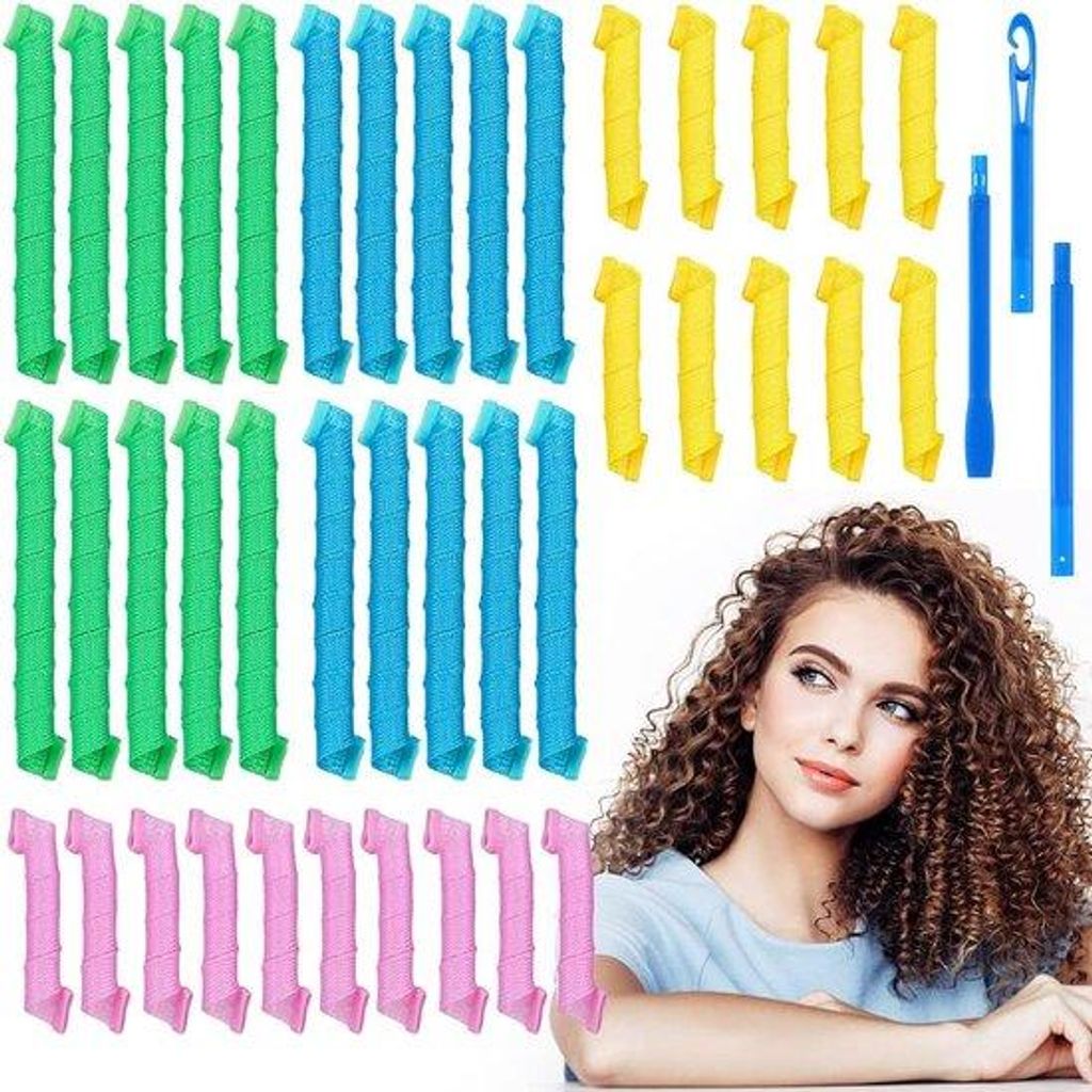Lockenwickler, Seidenhaare, Lockenwickler, ohne Hitze, Locken, Locken, Lockenstab ohne Haarschäden, für alle Frauen, die ihr Haar selbst stylen, ...