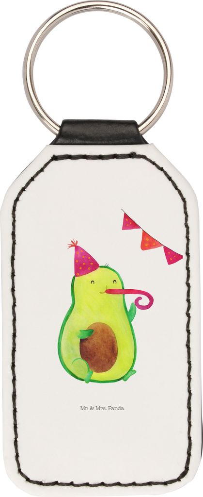 Mr. & Mrs. Panda schlüssel anhänger Avocado Party Zeit - Weiß - Geschenk, Genießen, Schlüsselanhänger Mit Spruch, Taschenanhänger, für, Fei...