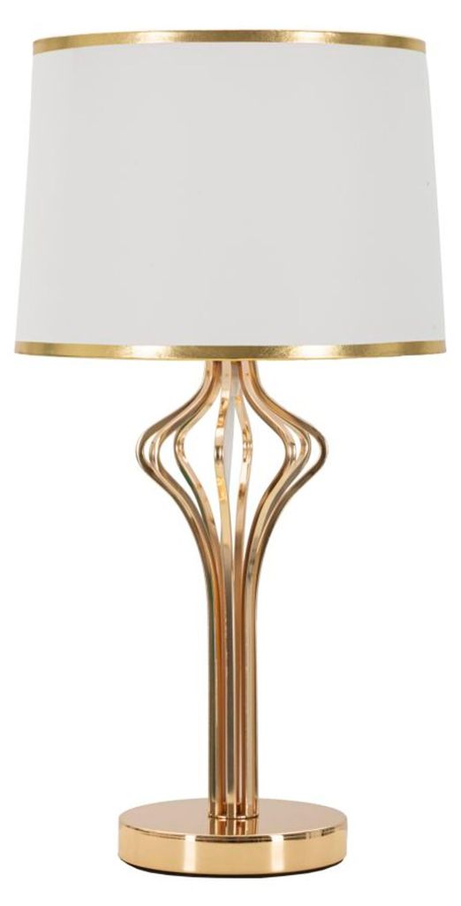 Stolní lampa Mauro Ferretti Slimmy 28x53 cm bílo-zlatá Obrázek produktu 