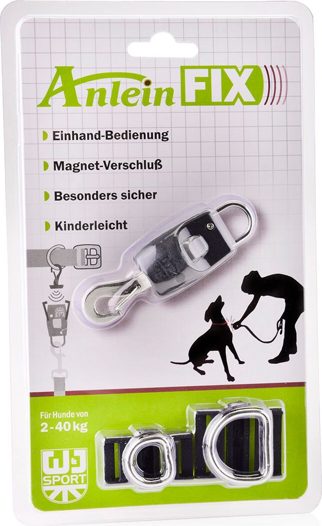 Anlein-Fix, der Leinen- und Halsband Verschluß für Hunde