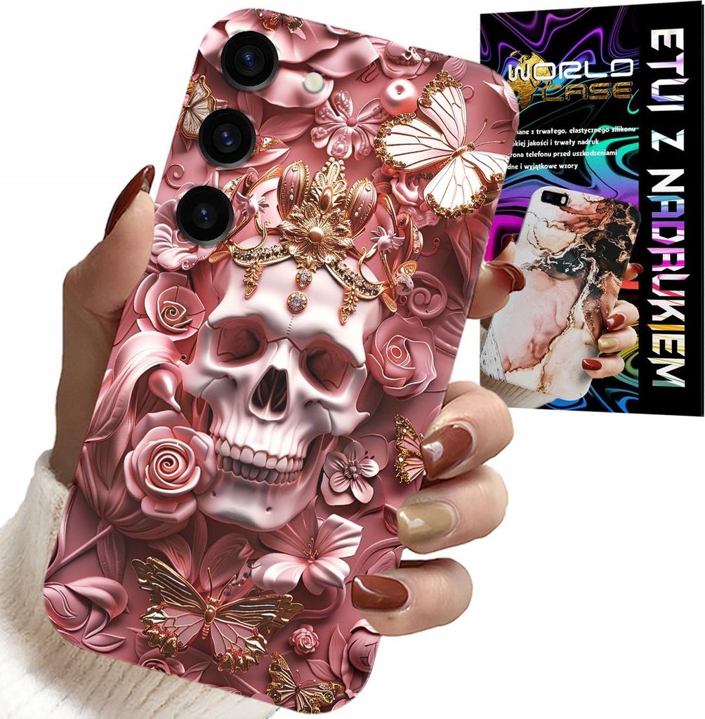 Hülle Für Samsung Galaxy S23 - Feminine, Trendige Designs, Totenkopf Mit Rosen