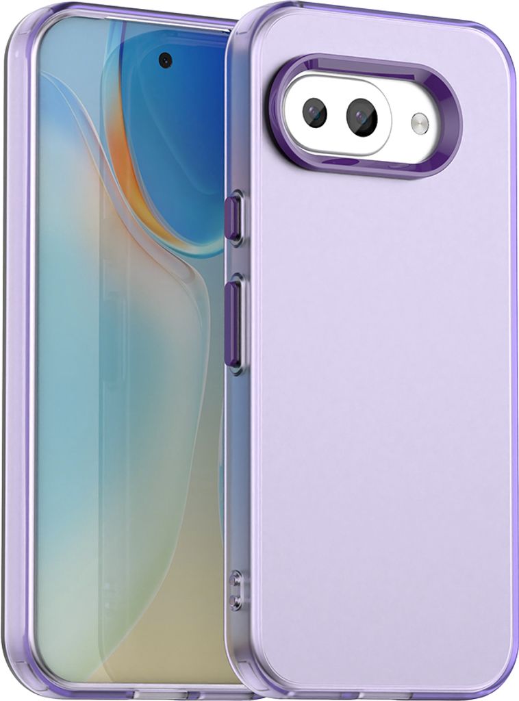 Handyhülle für Google Pixel 9A Schlank Durchscheinend Matt Stoßfest Schutzhülle Lila