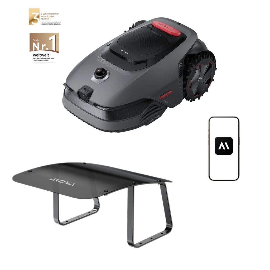 MOVA LiDAX Ultra 800 Mähroboter inkl. Sonnendach – 3D-LiDAR Produktbild 