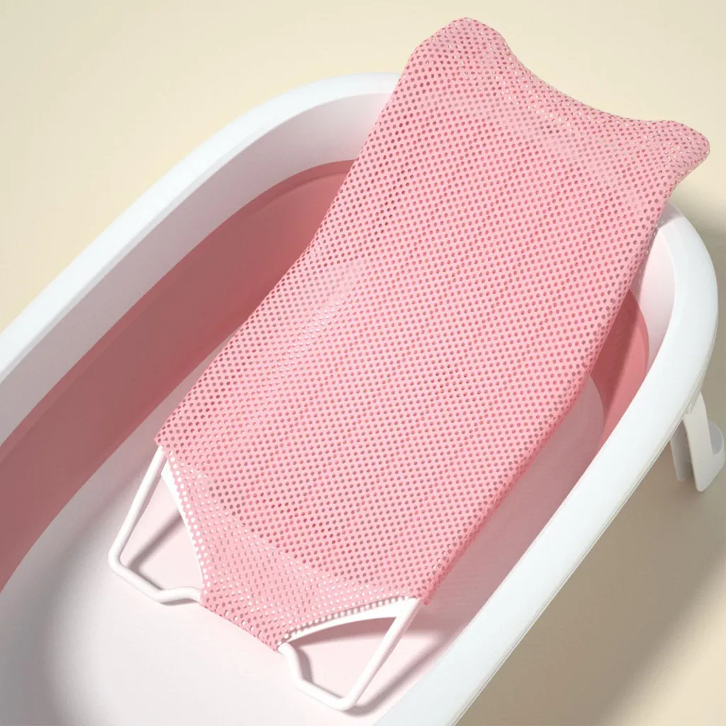 Support filet de bain réglable et stable pour bébé rose haute qualité