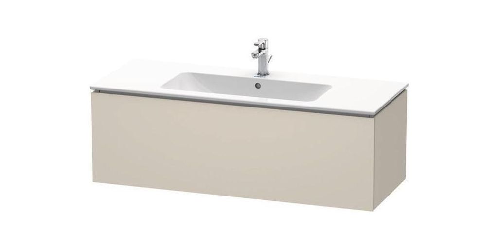 Waschtischunterbau L-CUBE 1220x481x400mm taupe supermatt Produktbild 