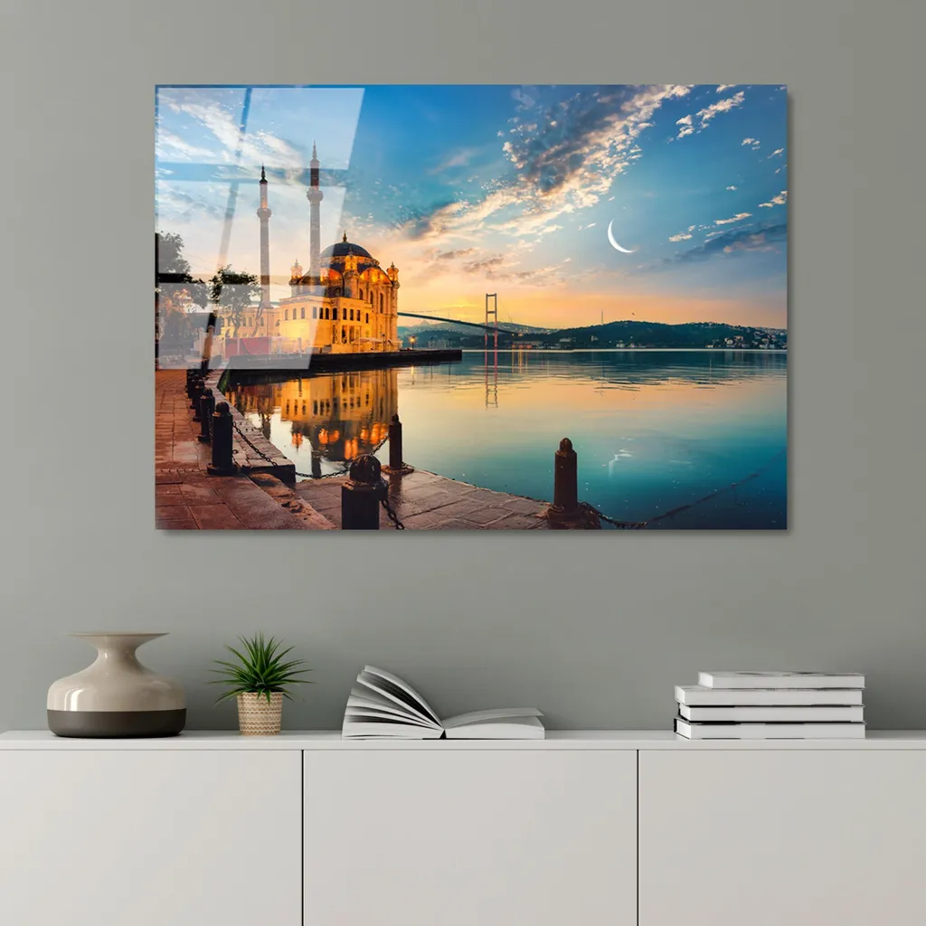 Quadro Vetro Temperato Wallity UV-459 50x70 Multicolore Moderno