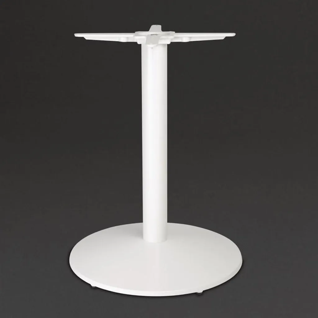 Support de table central rond en fonte blanche Bolero - Diamètre 58cm