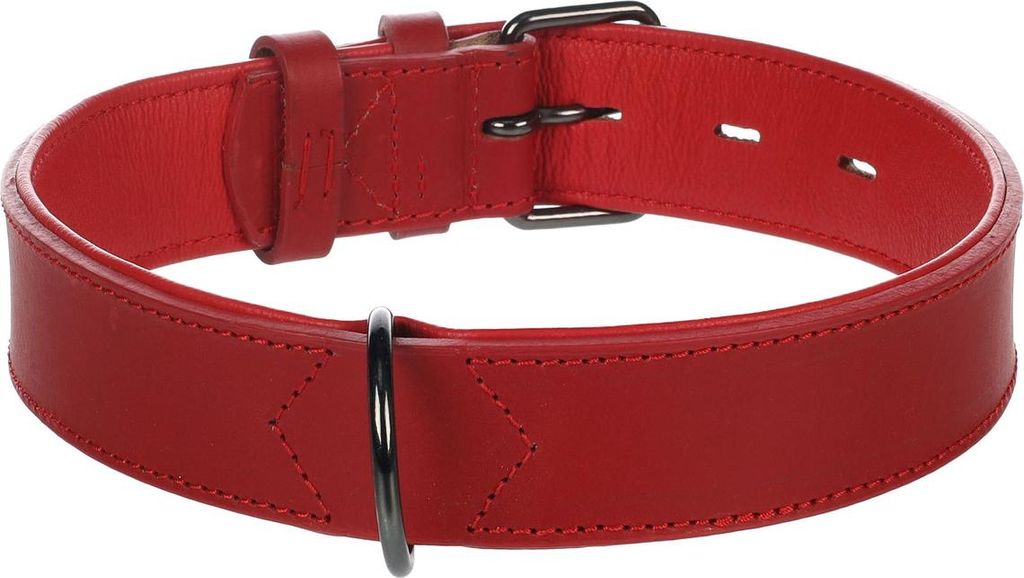 Flamingo Halsband gepolstert & breit Denver rot, Größe: XL / Breite: 40 mm