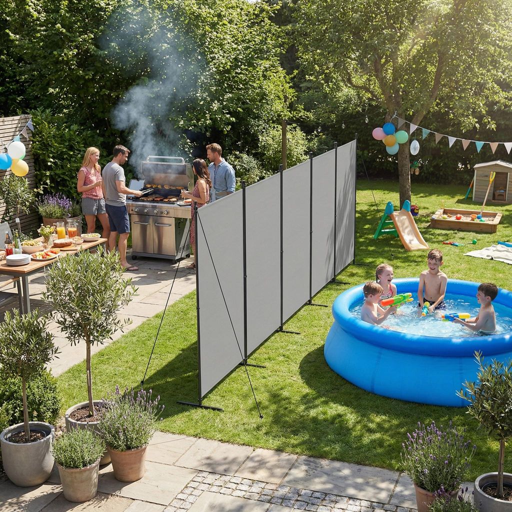 FIVMEN Paravent Outdoor wetterfest mit Heringen und Produktbild 