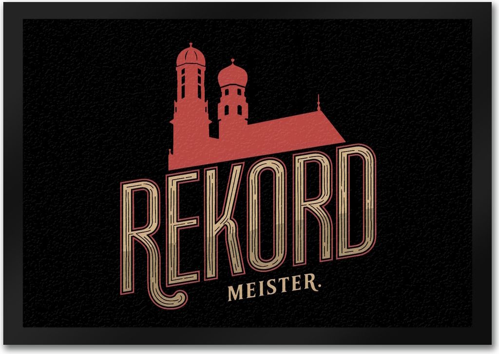 München Rekordmeister Fußmatte in 35x50 cm im Retro Stil