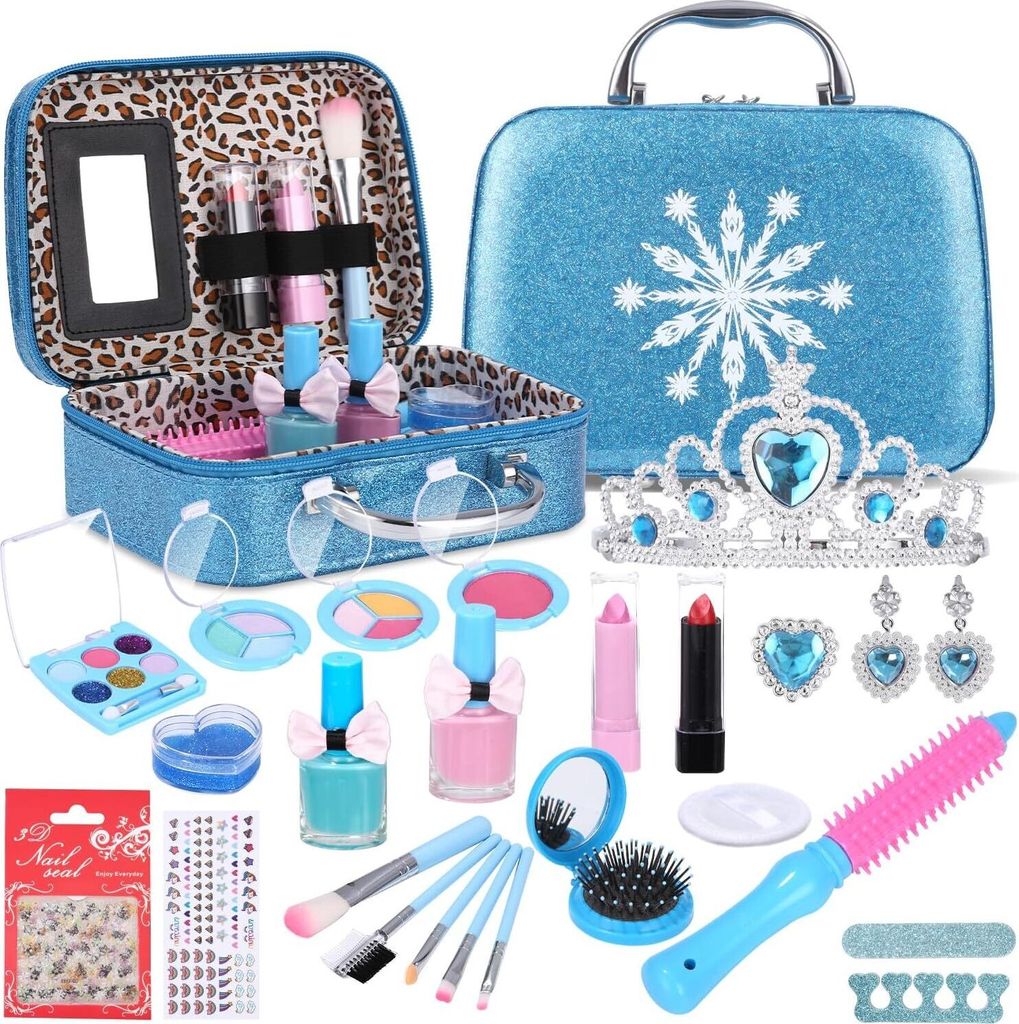 Große Kapazität Kinder Make-up Set Mädchen, 32-Stücke Make-up Fall Mädchen, waschbare Make-up Kinder Mädchen