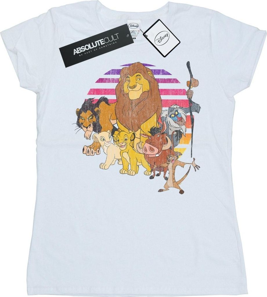 Disney - "The Lion King Pride Family" T-Shirt für Damen BI25055 (S) (Weiß)