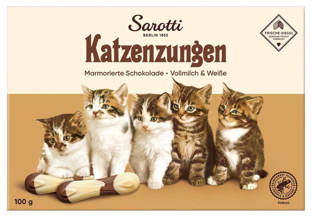 Sarotti kocie języki w białej i mlecznej czekoladzie 100g Zdjęcie produktu 