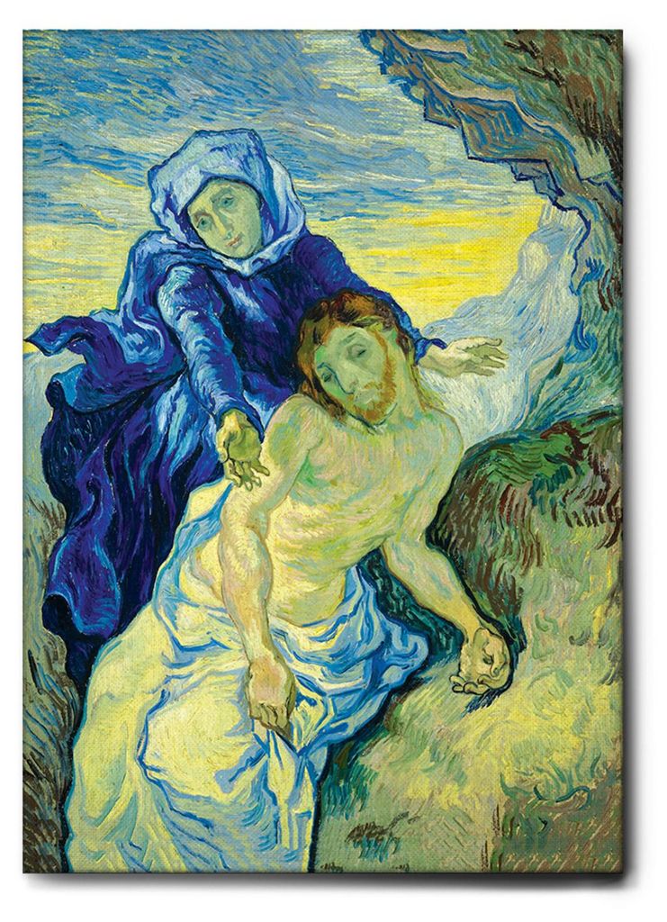 Giallobus - Das Mitleid - Vincent Van Gogh - 35L x 50W cm - Bild - Leinwand mit Standardrahmen