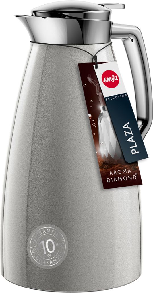 emsa Isolierkanne PLAZA 1,0 Liter silber Produktbild 