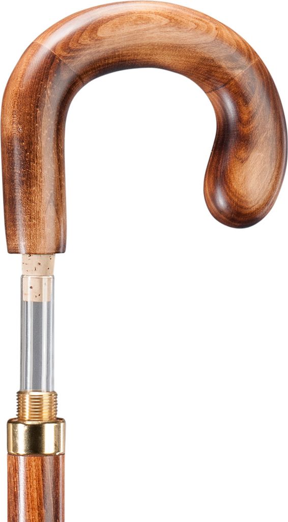 Gastrock Trinkstock Rundhaken-Griff Geflammt