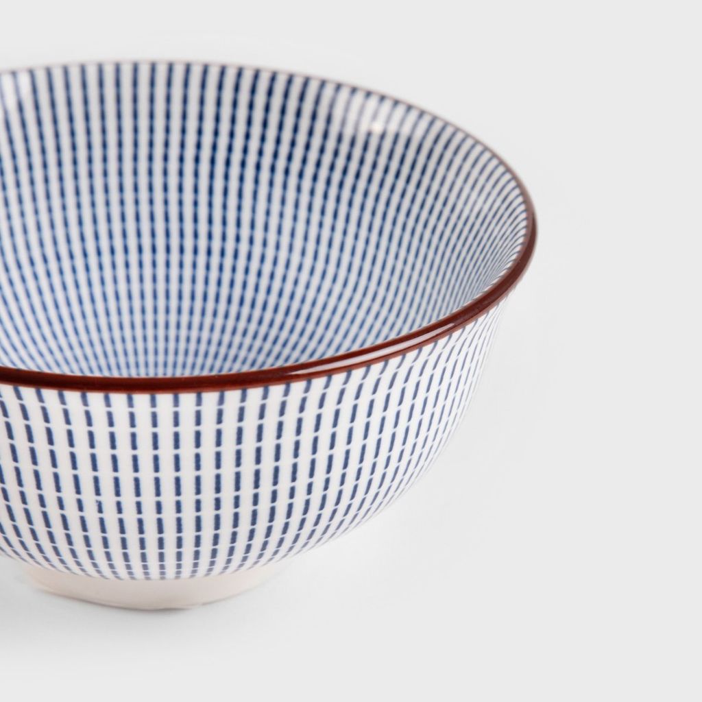 HOMLA Miska NAVIA granatowa z brązową obwódką 12 cm Zdjęcie produktu 3