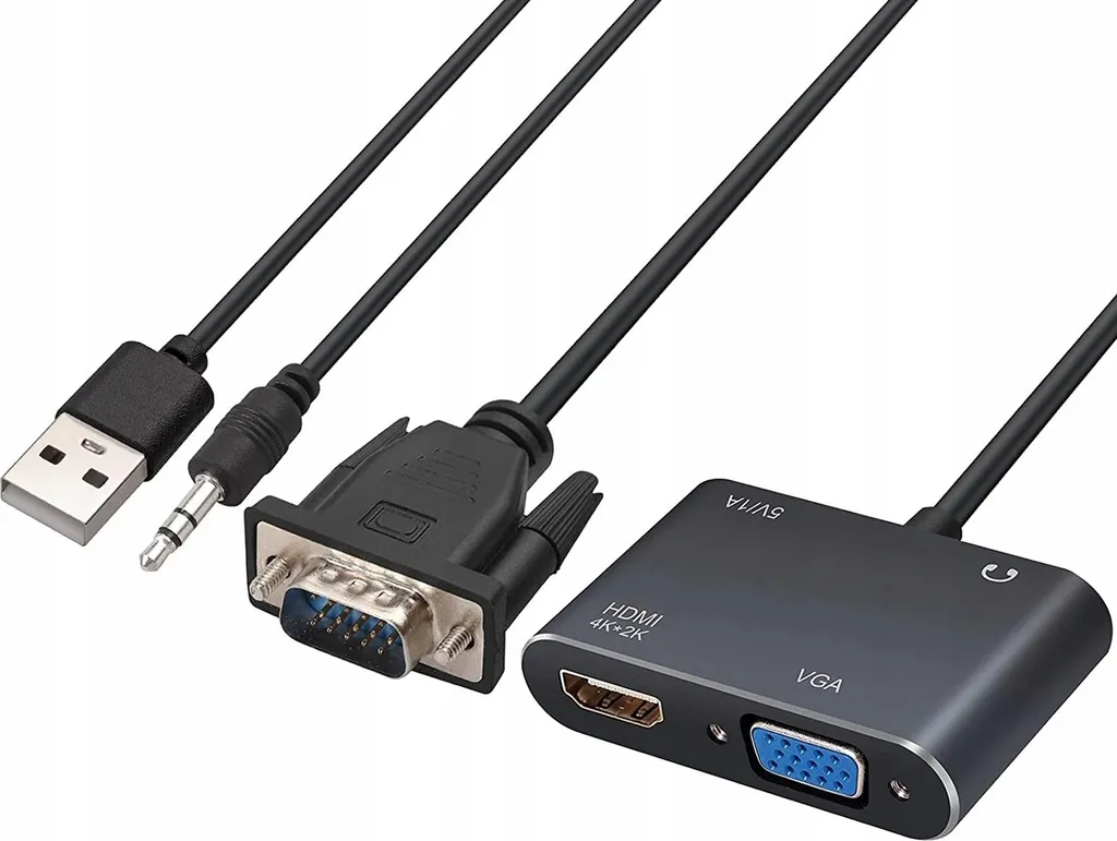 Solution Vidéo VGA vers HDMI + VGA pour Brancher un PC sur TV Récente