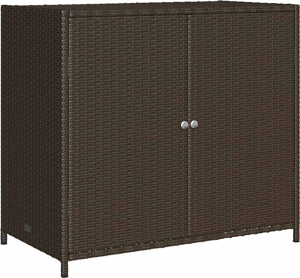 vidaXL Zahradní skříňka hnědá 83x45x76 cm polyratan Obrázek produktu 