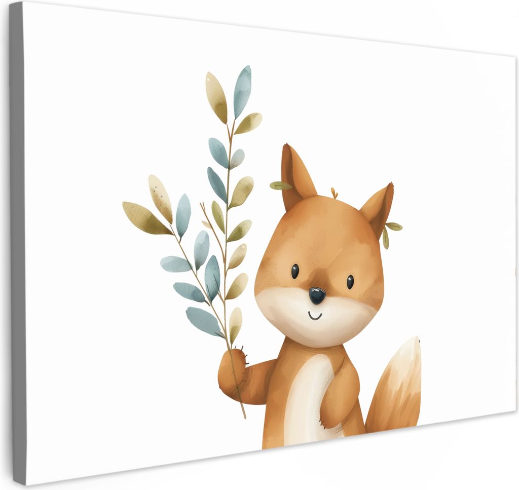 Wanddeko 90x60 cm - Kinder - Fuchs, Deko, Deko Wohnzimmer, Bilder, Wanddeko