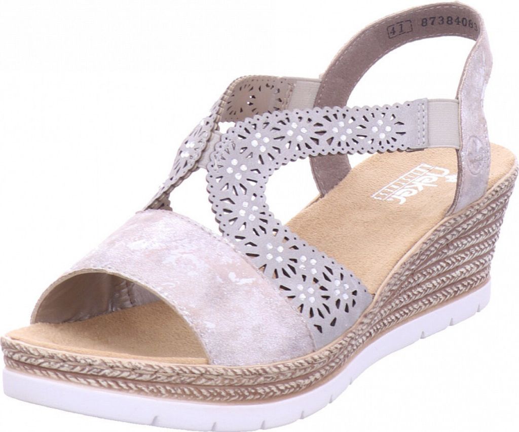 Rieker Damen Sandalette in Grau, Größe 40 Produktbild 