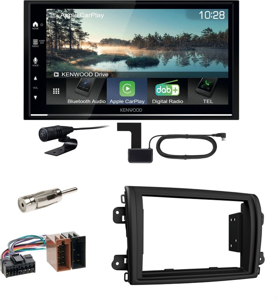 Kenwood DMX7722DABS Android Auto CarPlay Einbauset für Fiat Ducato ab 2022