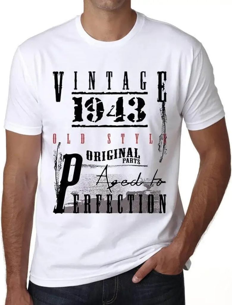 Herren Grafik T-Shirt Originalteile in Perfektion gealtert 1943 – Original Parts Aged To Perfection 1943 – Geschenk 81. Geburtstag Jahrestag 81...