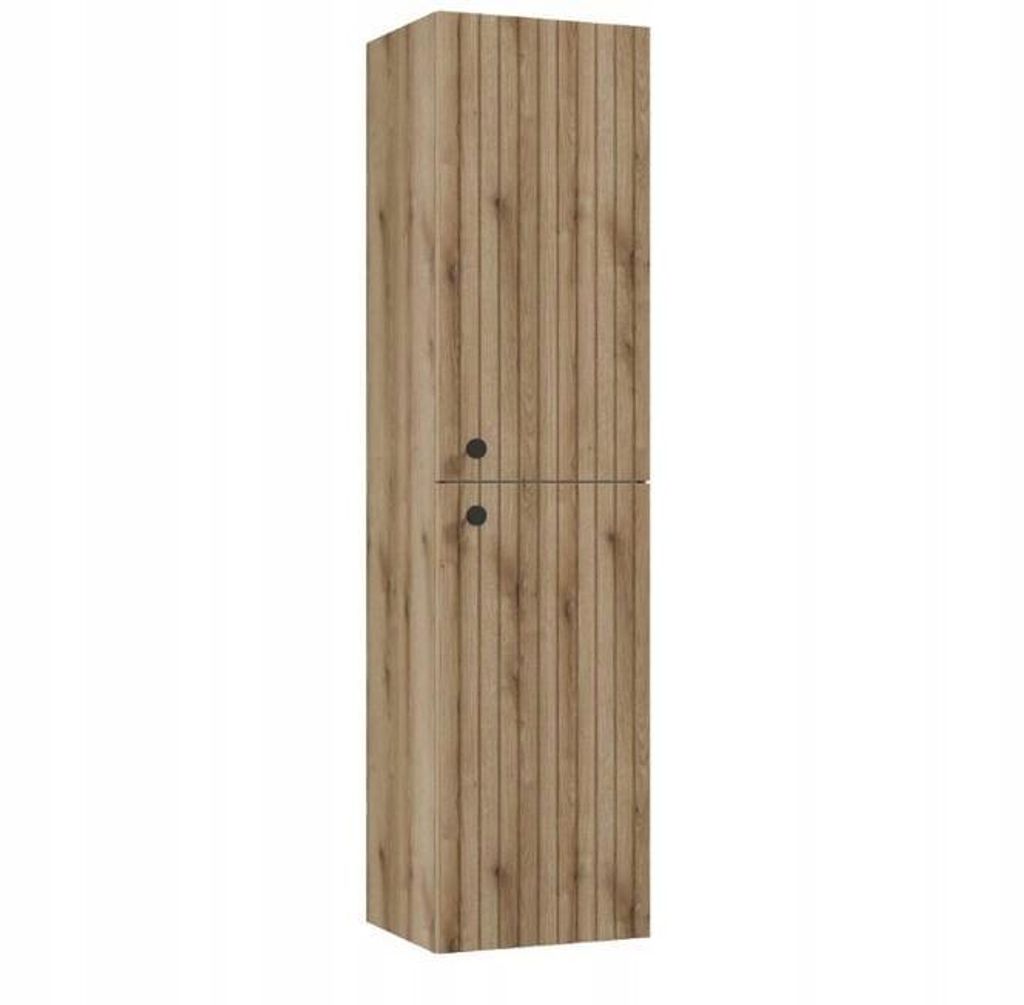 Columna de baño de pared, con textura vertical, de 140x35 Imagen del producto 