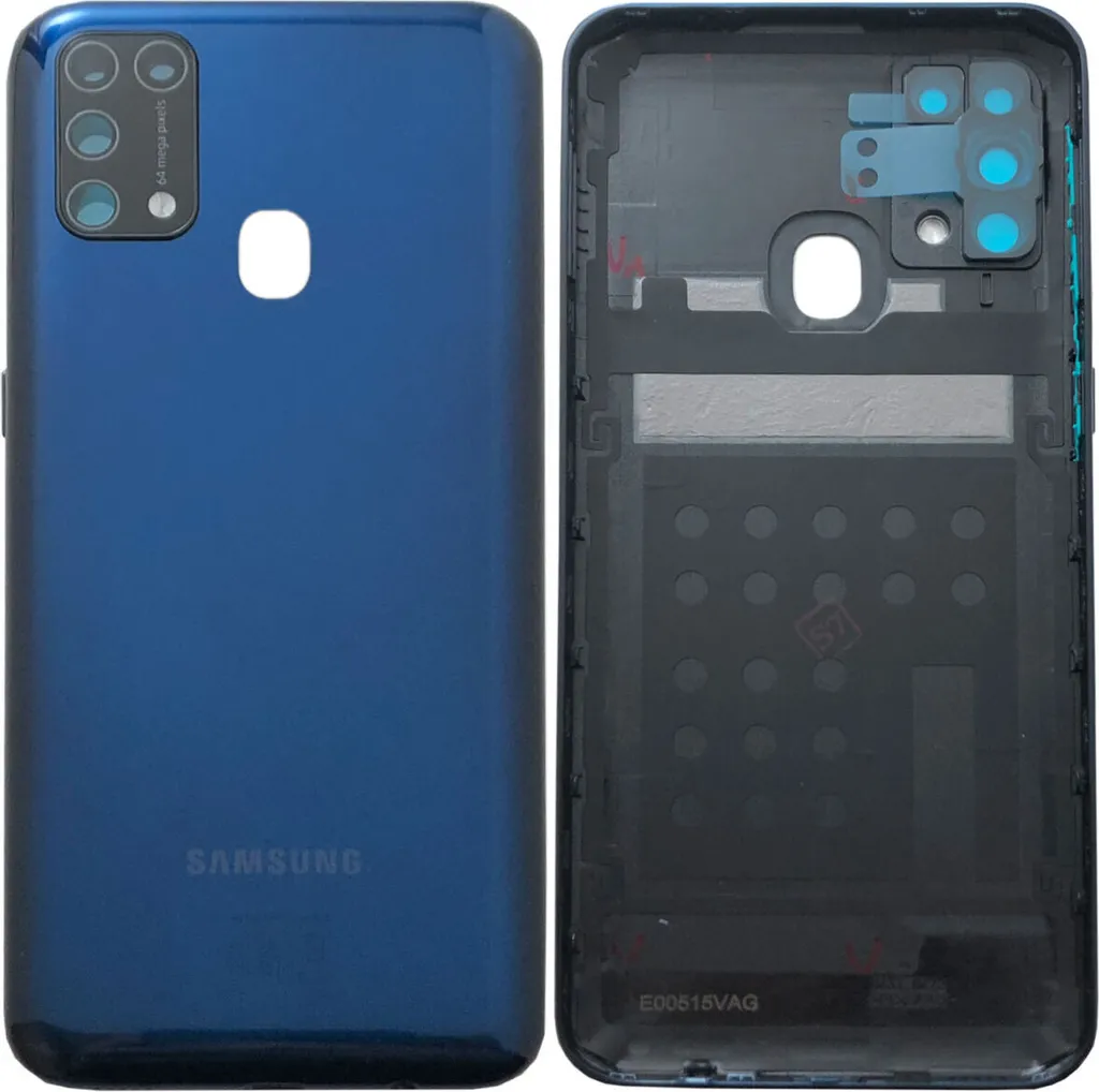Vitre arrière pour Samsung M31 M315F Coque de remplacement Bleu Océan