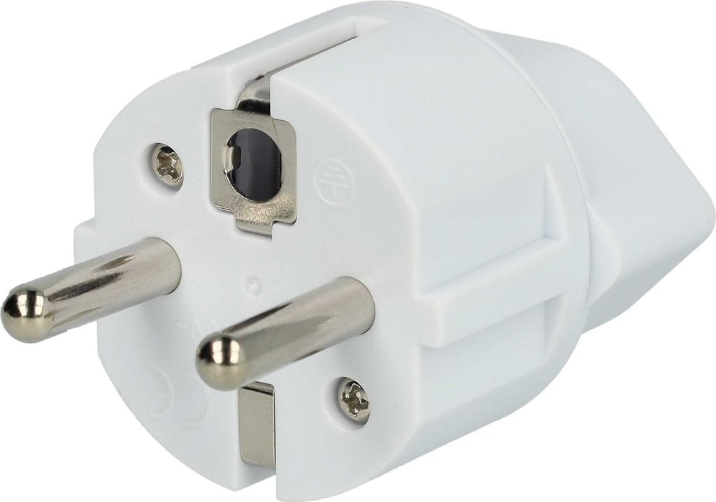 vhbw Reisestecker Adapter Typ J, SN 441011 (Euro-Stecker auf Schweizer-Buchse / CH Stecksystem) - Reiseadapter Weiß / 2500 W