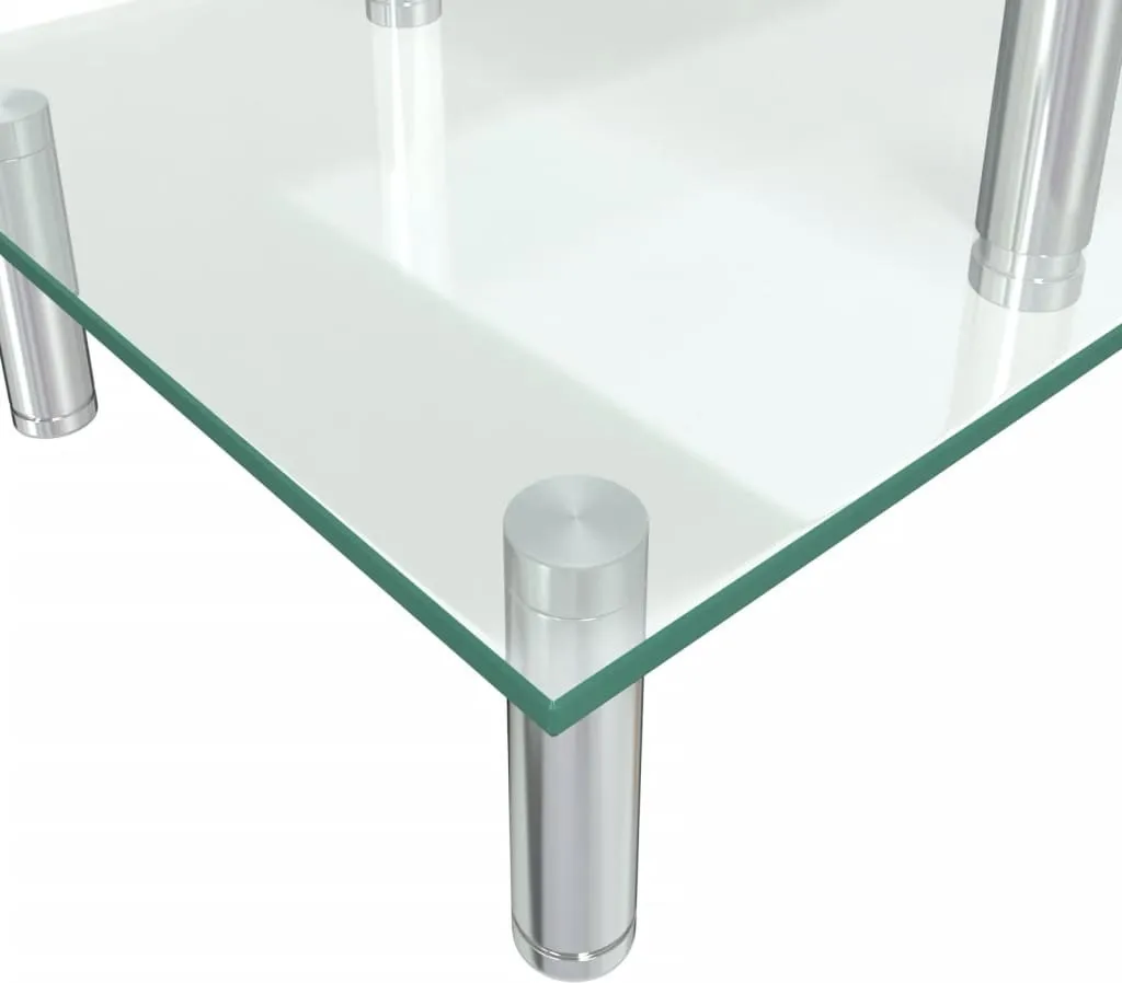 Support d'écran 2 niveaux en verre - Solution gain de place bureau net - 5
