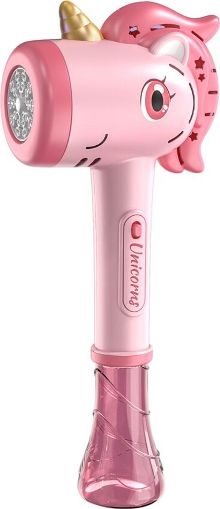 Seifenblasenpistole Einhorn mit Licht und Sound | Magischer Produktbild 