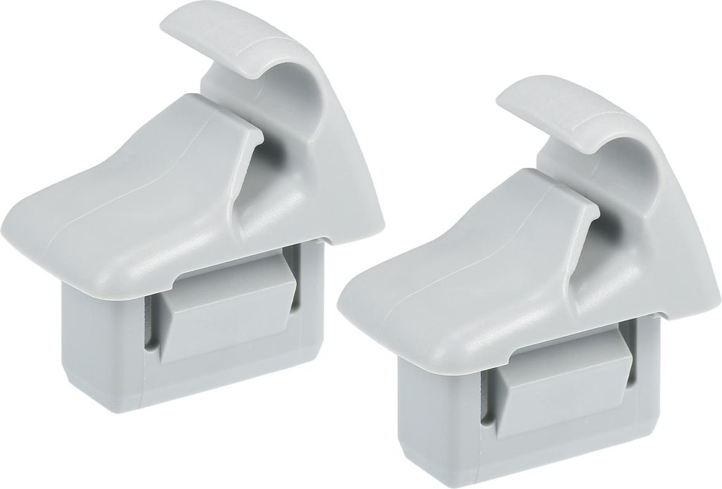 Auto Sonnenblendenhalter Clip, Sonnenblendenhalterung Hakenclip, für Mitsubishi Lancer 2006-2017, Kunststoff, Nr. MR654343, Grau, 2 Stück