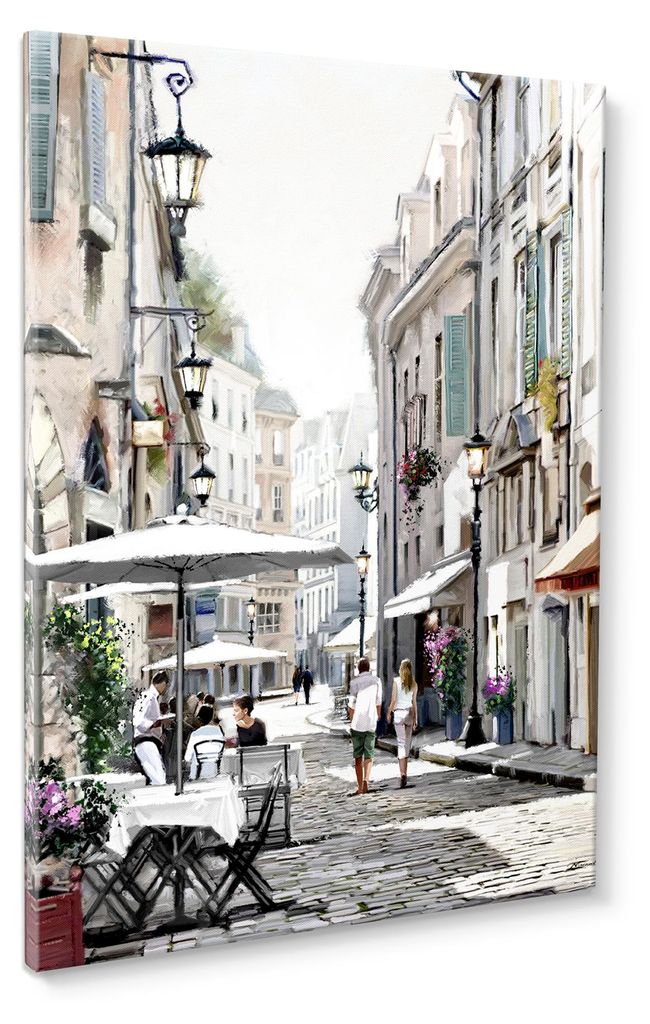 Canvas Spazier in Paris 70x100 cm Wandbild Paris Straße Produktbild 