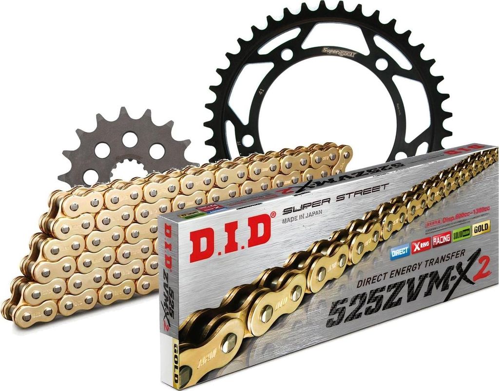 Kit Stahl KA/SU KLV1000 04-06/DL1000 V-Strom 02... 17-41-112 DID525ZVM-X2 (G&G) Niet