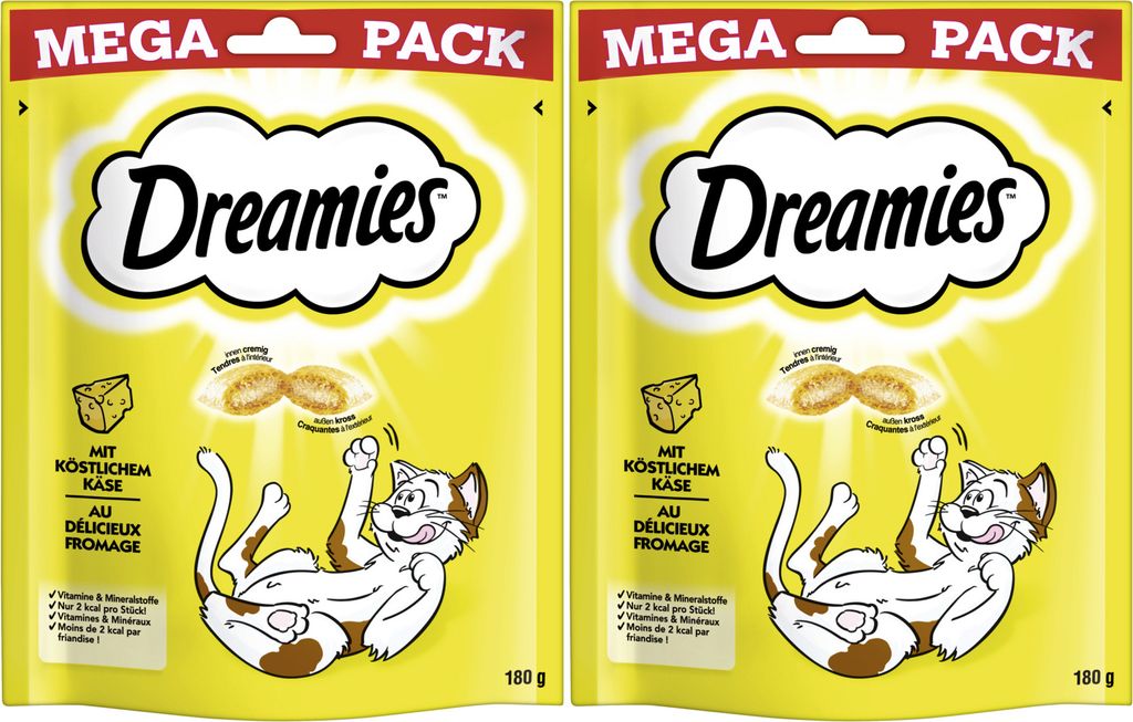 DREAMIES Katzensnacks mit Käse, außen kross, innen cremig, Produktbild 