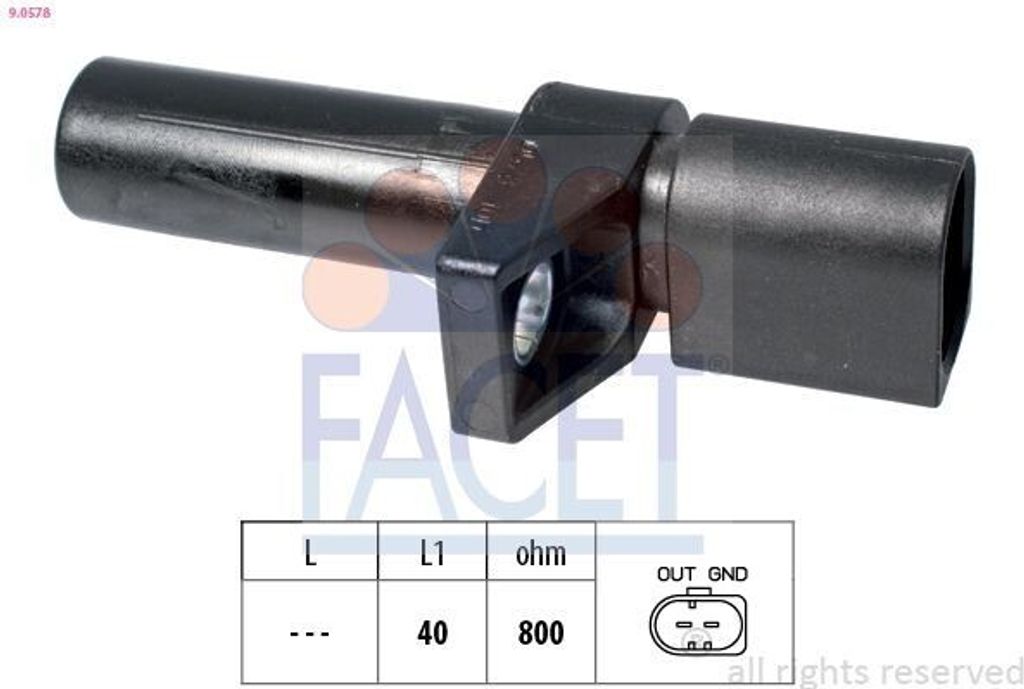 FACET 9.0578 Kurbelwellensensor Impulsgeber passend für MERCEDES-BENZ C-Klasse Limousine (W204)
