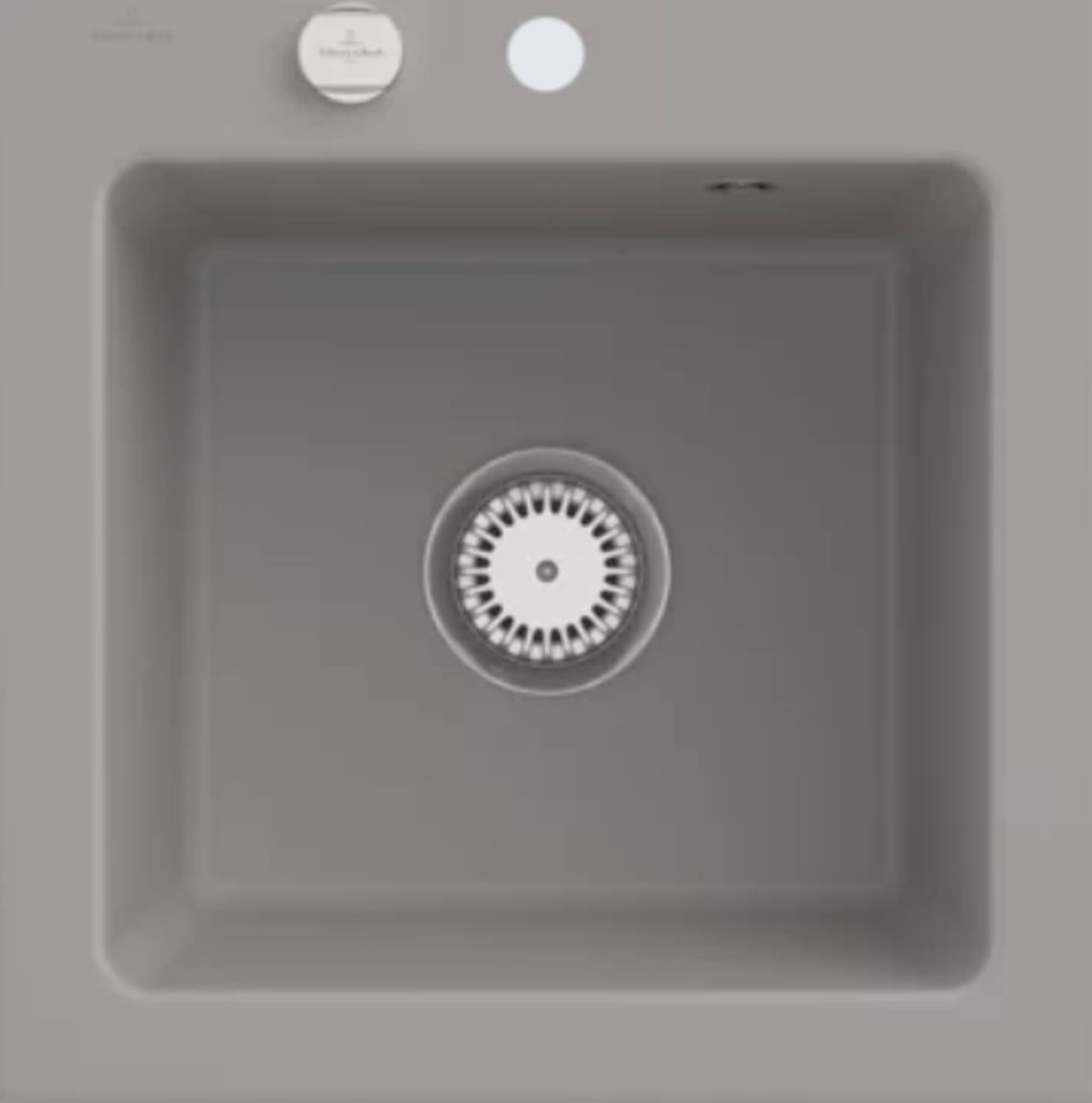 V&B Spüle Subway 45 XS m Abl.garn, Exzenter, fossil CeramicPlus