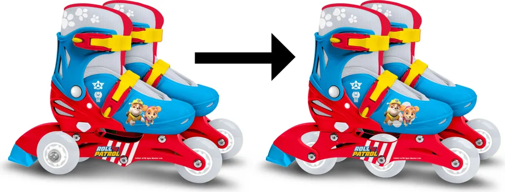 Patins évolutifs Paw Patrol avec pointure ajustable 27-30 pour débutant