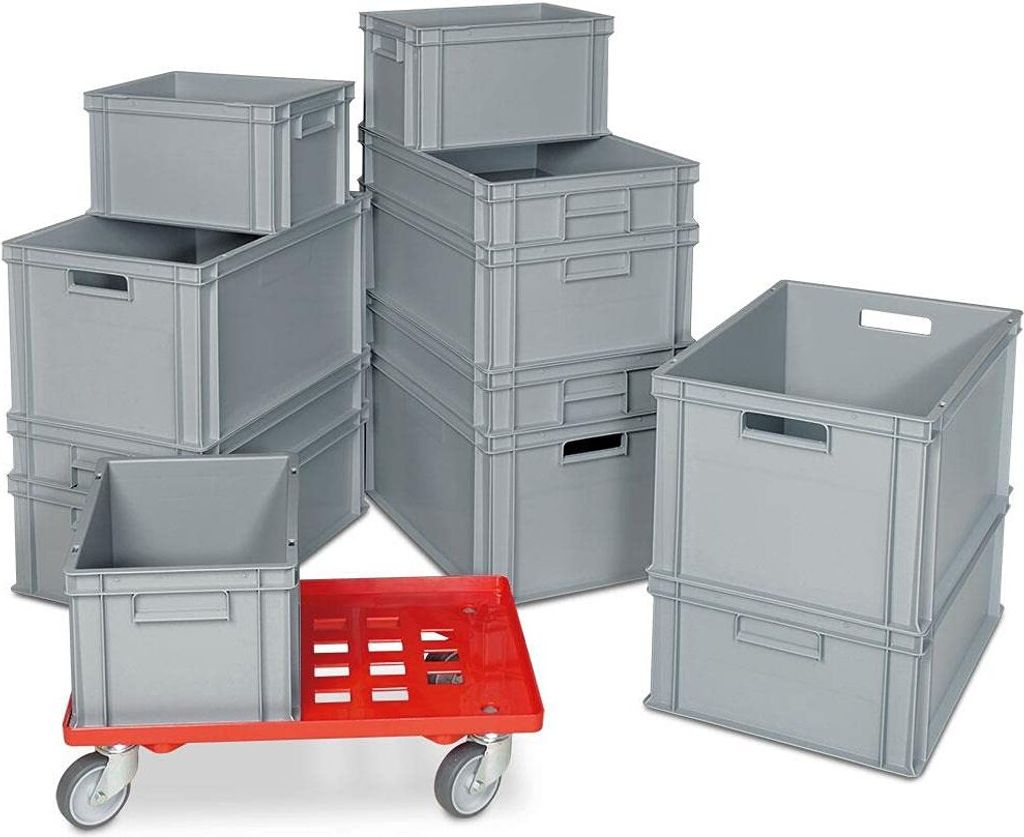 Stapelboxen,Transportbehälter 600x400x300 Boxen 50 Liter Drehstapelbehälter 