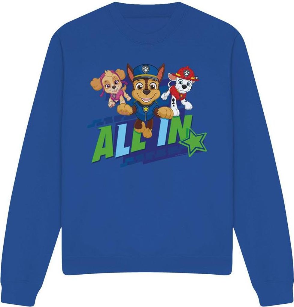 Paw Patrol - "All In" Sweatshirt für Herren/Damen Uni TV12877 (S) (Königsblau)