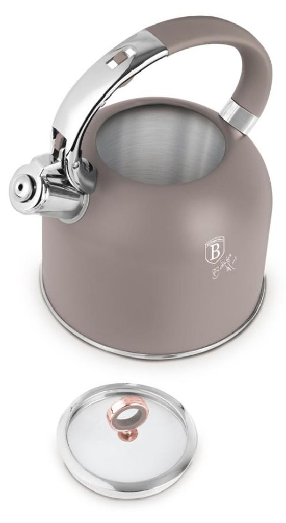 Berlingerhaus BH-8914 pan met glazen deksel, 3 liter, Taupe Productafbeelding 