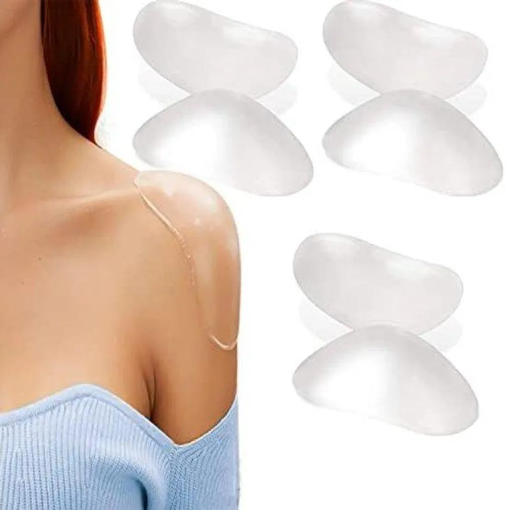Coussinets d'épaules invisibles pour t-shirt - 3 paires en silicone souple
