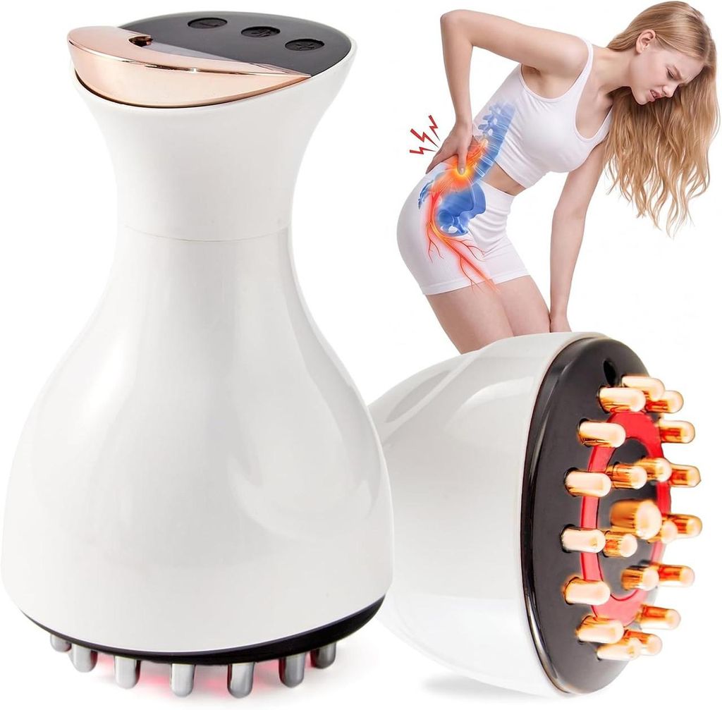 Elektrischer Kopfhautmassagegerät, 84 Knoten, 4 Aufsätze, Produktbild 